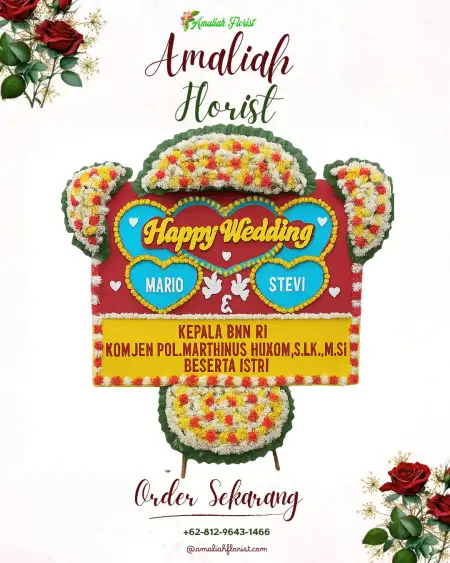 Papan Bunga Pernikahan Hinai